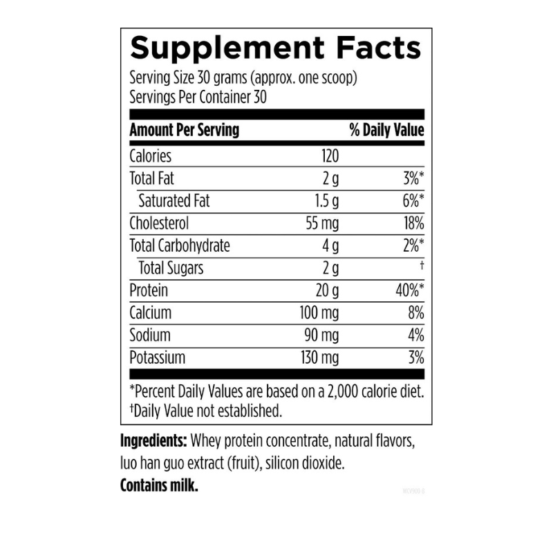 WheyCool Supplement Facts